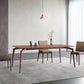 Rectangle 4 Legs Mid-Century Dining Table Wood Color Fixed Table of Ash Wood