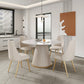 Traditional Luxury Dining Table Round Sintered Stone Table for Home White 39.4"L x 39.4"W x 29.5"H Without Chairs Clearhalo 'Dining Tables & Seating' 'Dining Tables' 'dining_table' 'furn' 'furn_dining_table' 'Furniture' 'Kitchen & Dining Furniture' 5332152