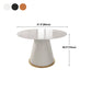 Traditional Luxury Dining Table Round Sintered Stone Table for Home Clearhalo 'Dining Tables & Seating' 'Dining Tables' 'dining_table' 'furn' 'furn_dining_table' 'Furniture' 'Kitchen & Dining Furniture' 5332161