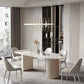 Stone Dining Table Contemporary Style Oval Dining Site Table for Home