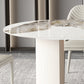 Stone Dining Table Contemporary Style Oval Dining Site Table for Home