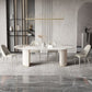 Stone Dining Table Contemporary Style Oval Dining Site Table for Home