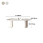 Stone Dining Table Contemporary Style Oval Dining Site Table for Home