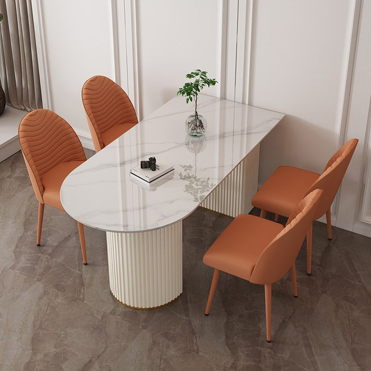 Traditional Luxury Dining Table Sintered Stone Table for Home Free Form Without Chairs Clearhalo 'Dining Tables & Seating' 'Dining Tables' 'dining_table' 'furn' 'furn_dining_table' 'Furniture' 'Kitchen & Dining Furniture' 5332208