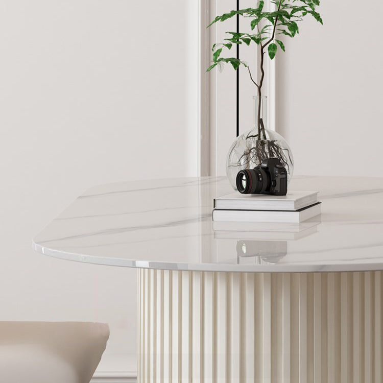 Traditional Luxury Dining Table Sintered Stone Table for Home Clearhalo 'Dining Tables & Seating' 'Dining Tables' 'dining_table' 'furn' 'furn_dining_table' 'Furniture' 'Kitchen & Dining Furniture' 5332213