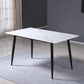 Mesa de comedor rectangular de mármol negro moderno para cocina