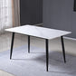 Mesa de comedor rectangular de mármol negro moderno para cocina