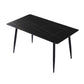 Mesa de comedor rectangular de mármol negro moderno para cocina