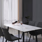 Mesa de comedor rectangular de mármol negro moderno para cocina