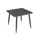 Industrial Style Dining Table Sintered Stone 4 Legs Table for Home