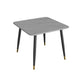 Industrial Style Dining Table Sintered Stone 4 Legs Table for Home