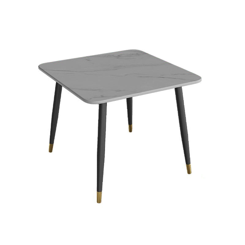 Industrial Style Dining Table Sintered Stone 4 Legs Table for Home