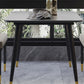 Industrial Style Dining Table Sintered Stone 4 Legs Table for Home