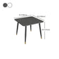 Industrial Style Dining Table Sintered Stone 4 Legs Table for Home