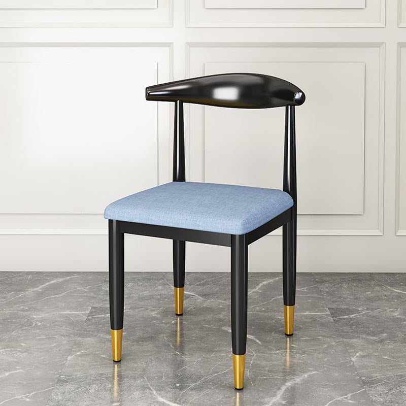 Glam Metal Dining Chairs Open Back Dining Side Furniture in Matte Finish for Indoor Clearhalo 'Dining Chairs' 'Dining Tables & Seating' 'dining_chair' 'furn' 'furn_dining_chair' 'Furniture' 'Kitchen & Dining Furniture' 5332536