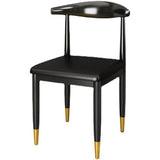Glam Metal Dining Chairs Open Back Dining Side Furniture in Matte Finish for Indoor Clearhalo 'Dining Chairs' 'Dining Tables & Seating' 'dining_chair' 'furn' 'furn_dining_chair' 'Furniture' 'Kitchen & Dining Furniture' 5332541