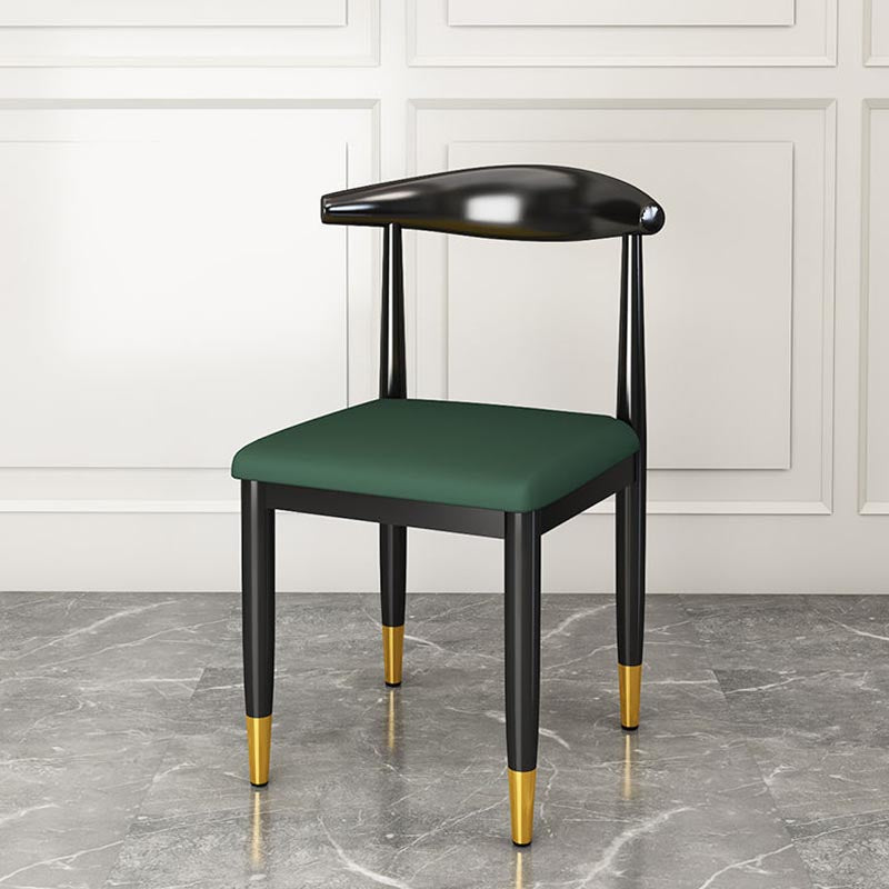 Glam Metal Dining Chairs Open Back Dining Side Furniture in Matte Finish for Indoor Clearhalo 'Dining Chairs' 'Dining Tables & Seating' 'dining_chair' 'furn' 'furn_dining_chair' 'Furniture' 'Kitchen & Dining Furniture' 5332553