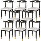 Glam Metal Dining Chairs Open Back Dining Side Furniture in Matte Finish for Indoor Light Gray 8 Piece Set Clearhalo 'Dining Chairs' 'Dining Tables & Seating' 'dining_chair' 'furn' 'furn_dining_chair' 'Furniture' 'Kitchen & Dining Furniture' 5332556