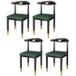 Glam Metal Dining Chairs Open Back Dining Side Furniture in Matte Finish for Indoor Dark Green 4 Piece Set Clearhalo 'Dining Chairs' 'Dining Tables & Seating' 'dining_chair' 'furn' 'furn_dining_chair' 'Furniture' 'Kitchen & Dining Furniture' 5332581