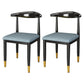 Glam Metal Dining Chairs Open Back Dining Side Furniture in Matte Finish for Indoor Dark Blue 2 Piece Set Clearhalo 'Dining Chairs' 'Dining Tables & Seating' 'dining_chair' 'furn' 'furn_dining_chair' 'Furniture' 'Kitchen & Dining Furniture' 5332588