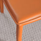 Silla de silla de comedor de cuero moderna en acabado mate para interiores