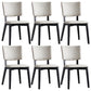 Leather Dining Chair Modern Upholstered Side Chair with Solid Wood Legs