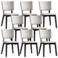 Leather Dining Chair Modern Upholstered Side Chair with Solid Wood Legs