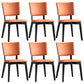 Leather Dining Chair Modern Upholstered Side Chair with Solid Wood Legs