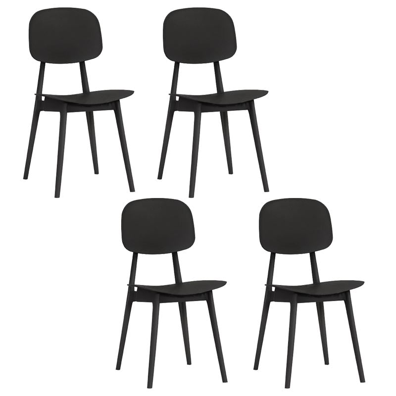 Silla de comedor de plástico contemporánea muebles laterales de comedor abiertos en acabado mate para casa