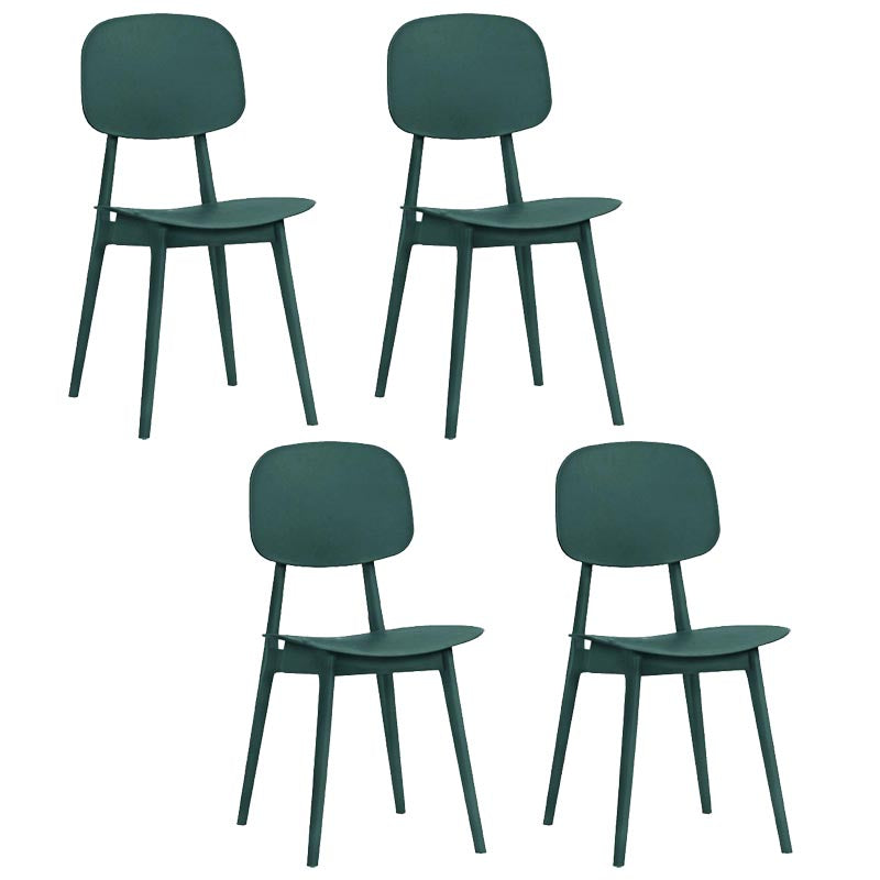 Silla de comedor de plástico contemporánea muebles laterales de comedor abiertos en acabado mate para casa