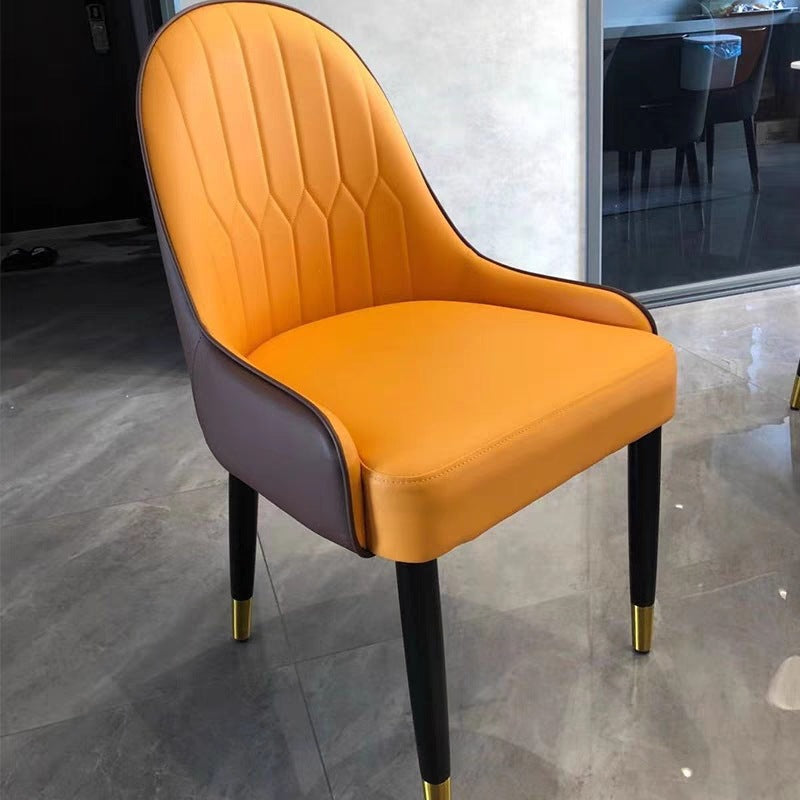 Glam Wood Dining Chairs Parsons Chair in Matte Finish for Home