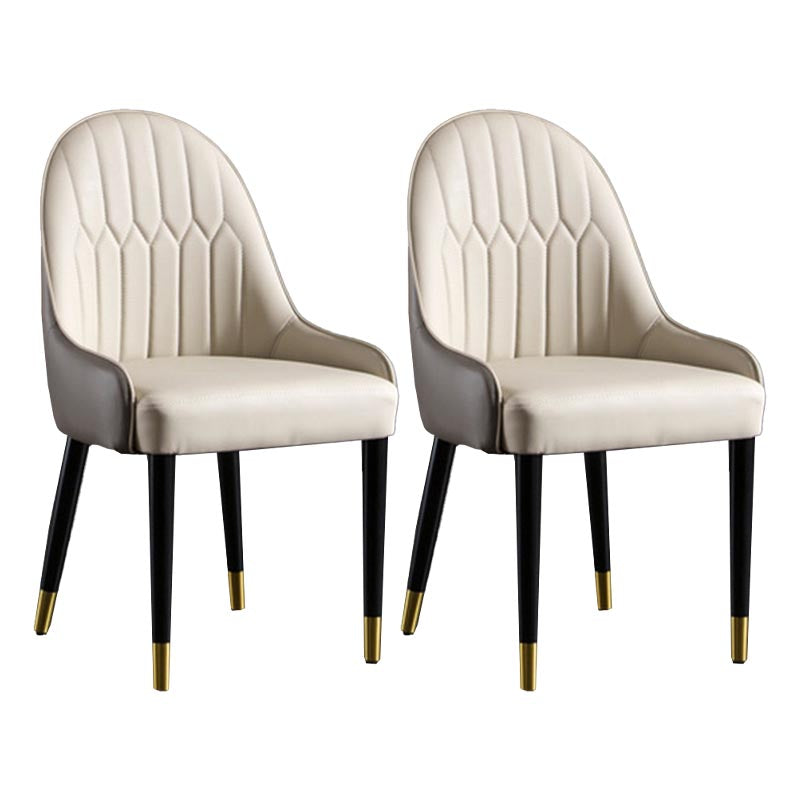 Glam Wood Dining Chairs Parsons Chair in Matte Finish for Home