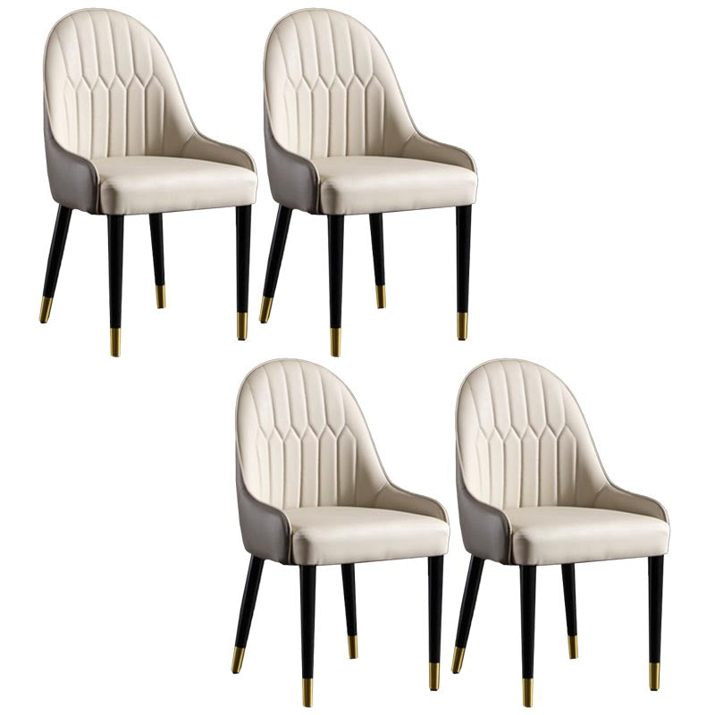 Glam Wood Dining Chairs Parsons Chair in Matte Finish for Home