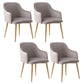 Chaise de bras rembourré Glam Glam Dining Arm Ferme avec des jambes dorées pour la maison