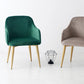 Chaise de bras rembourré Glam Glam Dining Arm Ferme avec des jambes dorées pour la maison