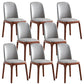 Contemporary Side Chair Leather Dining Chair with Solid Wood Legs