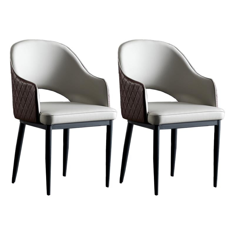 Glamderleder Esstuhl offener Essnebel Möbel mit Eisenbeinen in mattem Finish