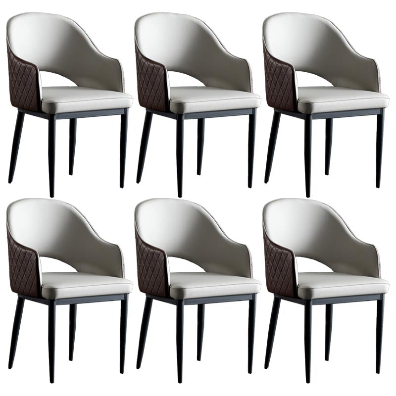 Glamderleder Esstuhl offener Essnebel Möbel mit Eisenbeinen in mattem Finish