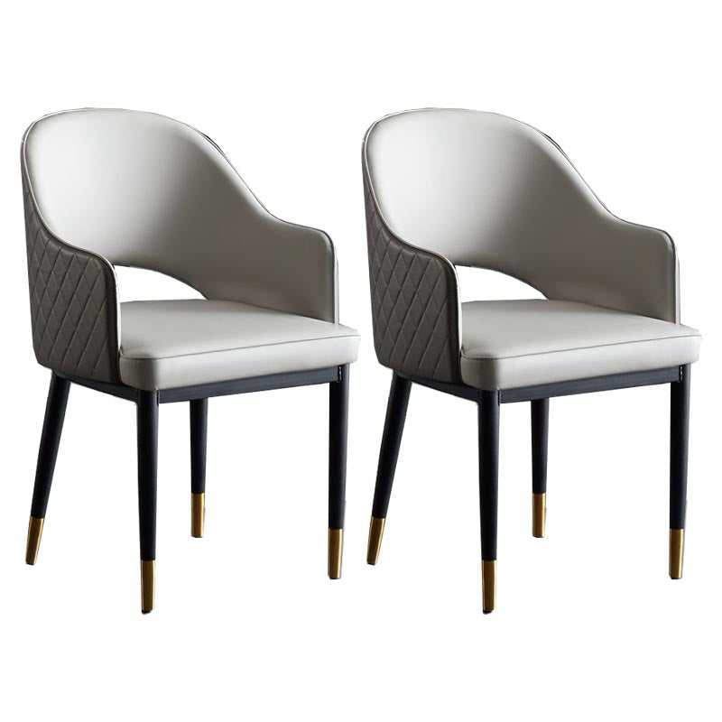 Glamderleder Esstuhl offener Essnebel Möbel mit Eisenbeinen in mattem Finish