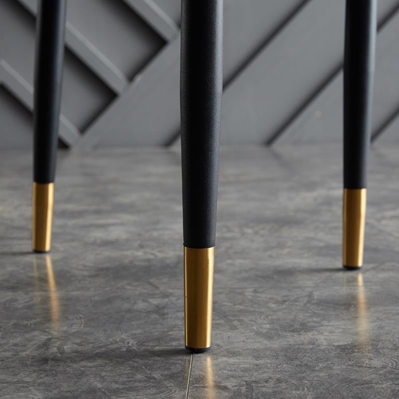 Glamderleder Esstuhl offener Essnebel Möbel mit Eisenbeinen in mattem Finish