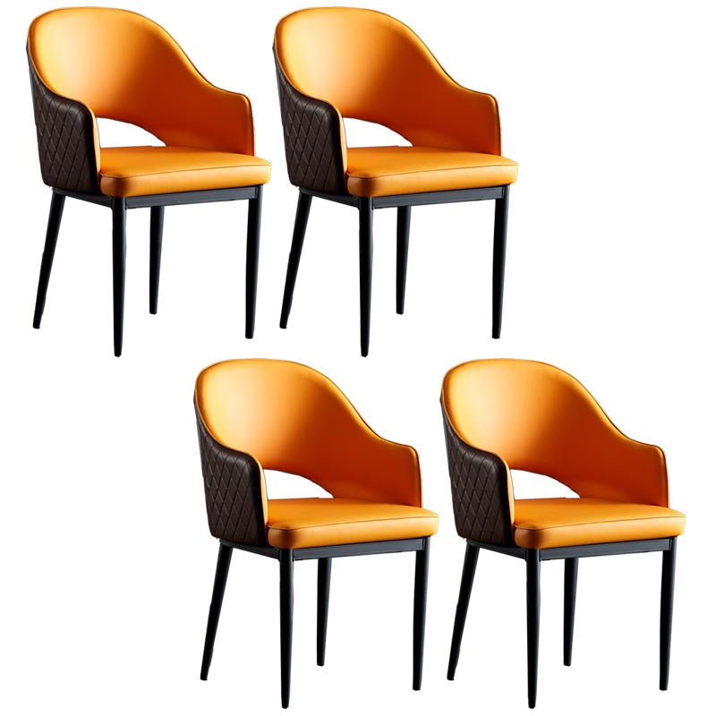 Glamderleder Esstuhl offener Essnebel Möbel mit Eisenbeinen in mattem Finish