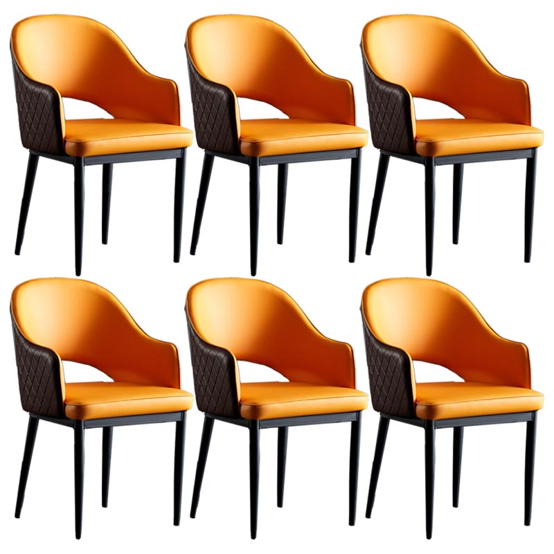 Glamderleder Esstuhl offener Essnebel Möbel mit Eisenbeinen in mattem Finish