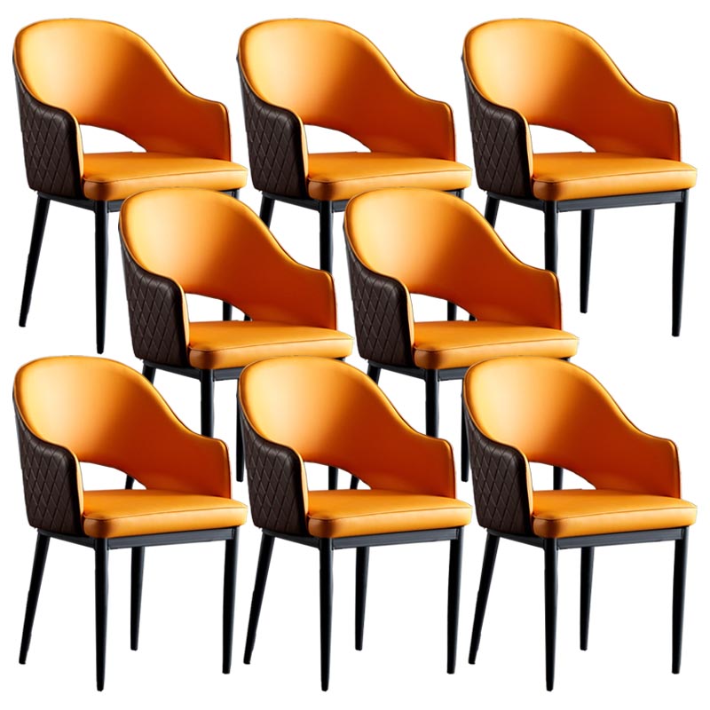 Glamderleder Esstuhl offener Essnebel Möbel mit Eisenbeinen in mattem Finish