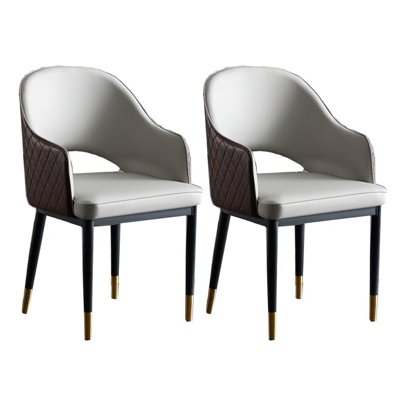 Glamderleder Esstuhl offener Essnebel Möbel mit Eisenbeinen in mattem Finish