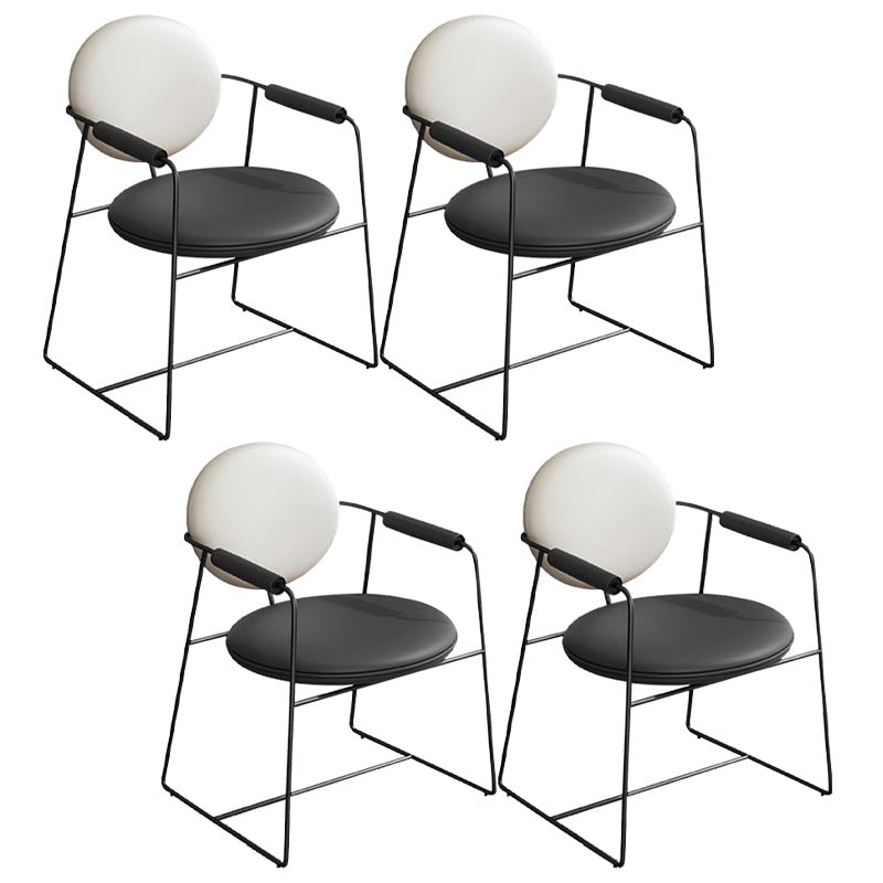 Lederpolsterer Armstuhl König Louis Back Stuhl für Esszimmer