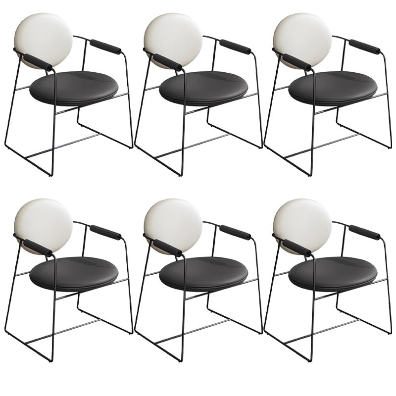 Lederpolsterer Armstuhl König Louis Back Stuhl für Esszimmer