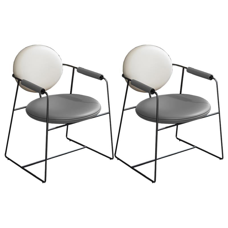 Lederpolsterer Armstuhl König Louis Back Stuhl für Esszimmer