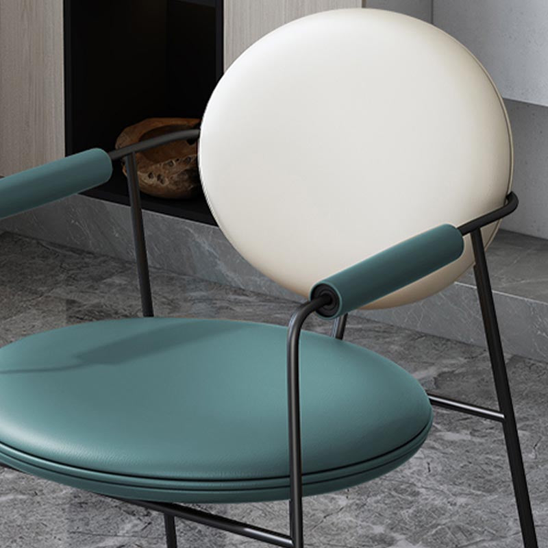 Lederpolsterer Armstuhl König Louis Back Stuhl für Esszimmer