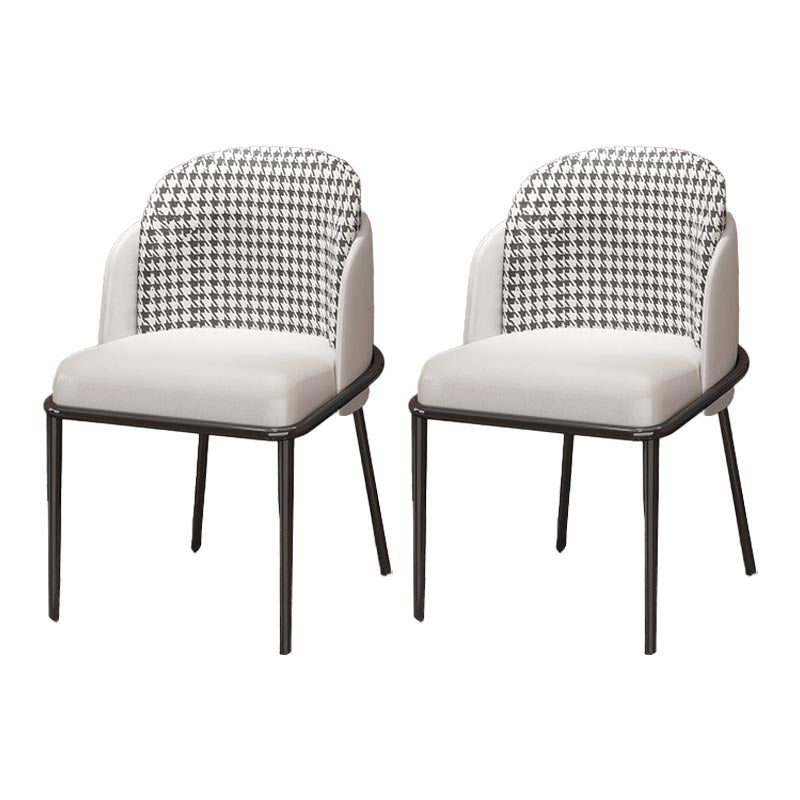 Sillas de comedor de cuero de PU modernas silla parsons en acabado mate para casa