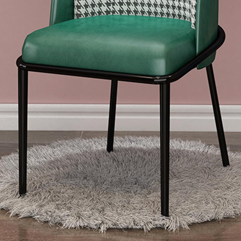 Sillas de comedor de cuero de PU modernas silla parsons en acabado mate para casa